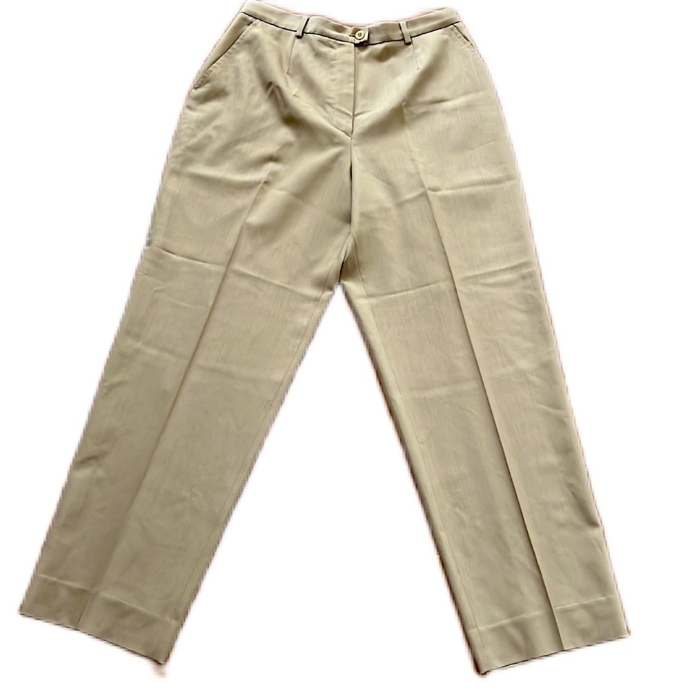 Zanella khaki Size 10 Made in Italy Pant Virgin Wool